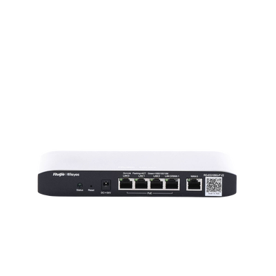 Router Balanceador Administrable Cloud con POE+ 54w, 3 puertos LAN gigabit, 1 Puerto WAN gigabit y 1 puerto LAN/WAN gigabit configurable, hasta 100 clientes con desempeño de 600 Mbps asimétricos