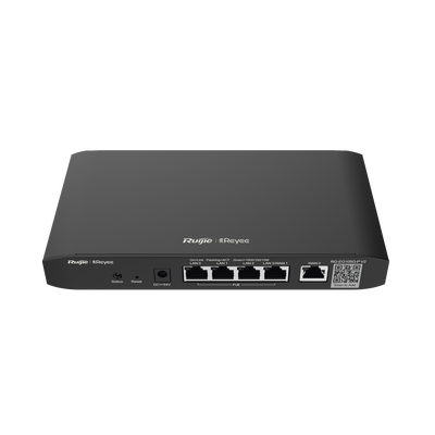 Router Balanceador Administrable Cloud con POE+ 54w, 3 puertos LAN gigabit, 1 Puerto WAN gigabit y 1 puerto LAN/WAN gigabit configurable, hasta 100 clientes con desempeño de 600 Mbps asimétricos