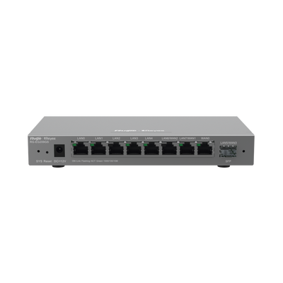 Router Balanceador Cloud, 8 puertos gigabit y 1 puerto SFP, soporta 4x WAN configurables, hasta 200 clientes.