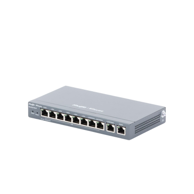 Router Balanceador PoE Cloud 10 puertos gigabit (8 puertos PoE), soporta 4x WAN configurables, hasta 200 clientes con desempeño de 600 Mbps asimétricos