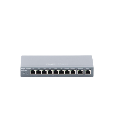 Router Balanceador PoE Cloud 10 puertos gigabit (8 puertos PoE), soporta 4x WAN configurables, hasta 200 clientes con desempeño de 600 Mbps asimétricos