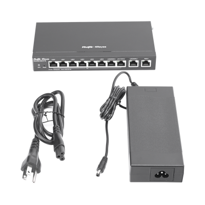 Router Balanceador Administrable , 6 puertos LAN  y 2 puertos LAN/WAN POE+ af/at gigabit hasta 110w, 1 puertos LAN/WAN gigabit y 1 Puerto WAN gigabit, hasta 350 clientes con desempeño de 1.5 Gbps asimétricos