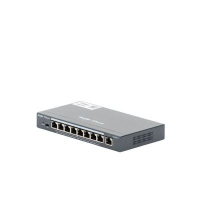 Switch Administrable 8 Puertos PoE+ 802.3af/at Gigabit, gestión gratuita desde la nube, 120w