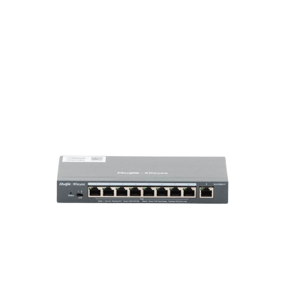 Switch Administrable 8 Puertos PoE+ 802.3af/at Gigabit, gestión gratuita desde la nube, 120w