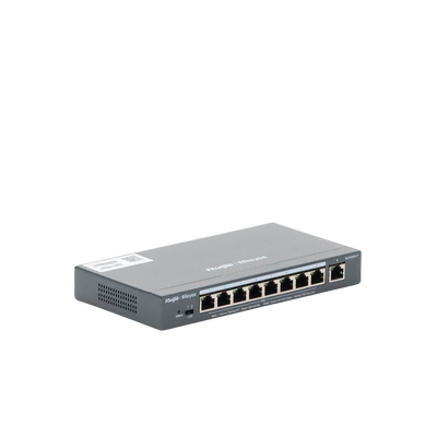 Switch Administrable 8 Puertos PoE+ 802.3af/at Gigabit, gestión gratuita desde la nube, 120w