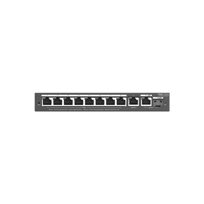 Switch Administrable con 8 puertos Gigabit PoE, 2 Uplinks Gigabit (1 SFP), gestión gratuita desde la nube