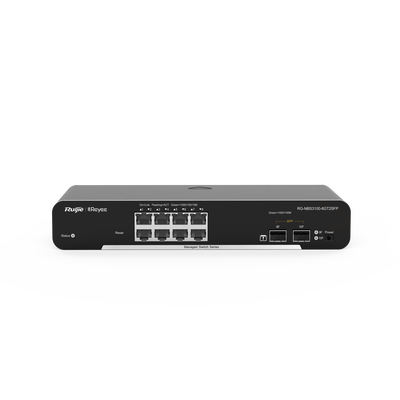 Switch Administrable PoE Capa 2, con 8 puertos Gigabit PoE 802.3af/at + 2 SFP para fibra 1Gb, gestión gratuita desde la nube, 125w