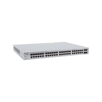 Switch Administrable PoE Capa 2+ Plus, con 48 puertos Gigabit PoE 802.3af/at + 4 SFP+ para fibra 10Gb, gestión gratuita desde la nube, 370w