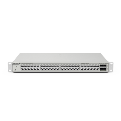 Switch Administrable Capa 3 con 48 puertos Gigabit + 4 SFP+ para fibra 10Gb, gestión gratuita desde la nube