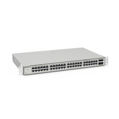 Switch Administrable Capa 3 con 48 puertos Gigabit + 4 SFP+ para fibra 10Gb, gestión gratuita desde la nube