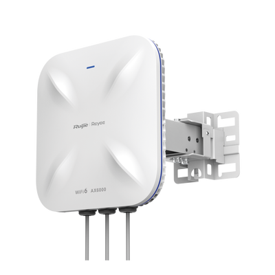 Punto de Acceso Wi-Fi 6 Industrial para Exterior Sectorial 60°, hasta 5.95 Gbps, MU-MIMO 4x4, Filtros Anti Interferencia y Auto Optimización con IA, puerto eth 2.5G y SFP