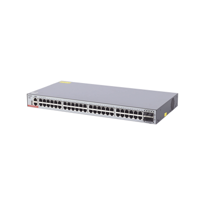 Switch Administrable Capa 3 con 48 puertos Gigabit + 4 SFP+ para fibra 10Gb, gestión gratuita desde la nube.