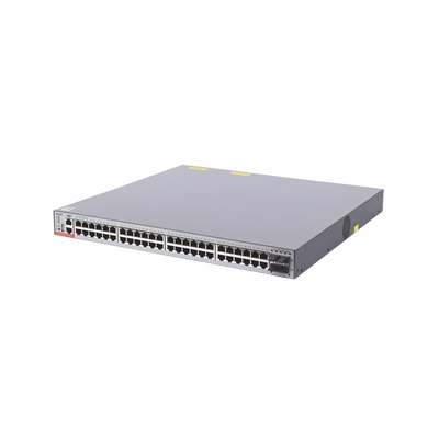 Switch Administrable Capa 3 PoE con 48 puertos Gigabit 802.3af/at + 4 SFP+ para fibra 10Gb, hasta 1,480 watts, gestión gratuita desde la nube.