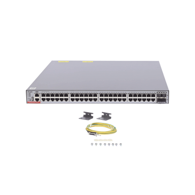 Switch Administrable Capa 3 PoE con 48 puertos Gigabit 802.3af/at + 4 SFP+ para fibra 10Gb, hasta 1,480 watts, gestión gratuita desde la nube.