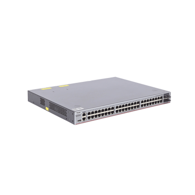 Switch Core Administrable Capa 3 con 48 puertos Gigabit + 4 SFP+ para fibra 10Gb, gestión gratuita desde la nube.