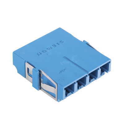 Placa acopladora de Fibra Óptica Quick-Pack, Con 6 Conectores LC/UPC Quad (24 Fibras), Para Fibra Monomodo, Azul