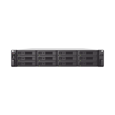 Servidor NAS para Rack (2 U) de 12 Bahías (Expandible a 36 Bahías) / Hasta 648 TB / 8 GB RAM / Servicio Nube Gratis (P2P) / Administración Remota y Respaldo Programado