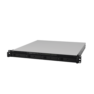 Servidor NAS para Rack (1 U) de 4 Bahías (Expandible a 8 Bahías) / Servicio Nube Gratis (P2P) / Administración Remota y Respaldo Programado/ Fuente poder redundante