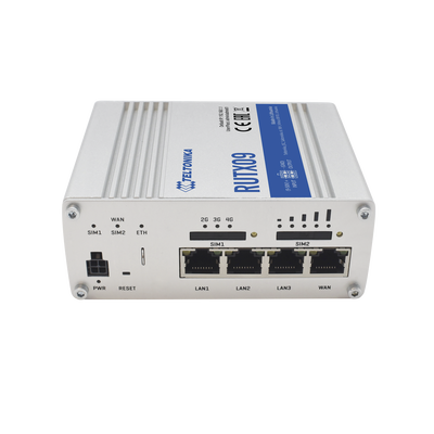 Router Industrial LTE(4.5G) Cat6, 4 puertos Gigabit, Doble ranura SIM, GNSS