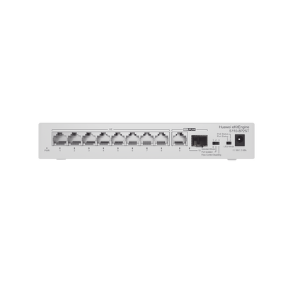 Switch Gigabit No Administrable PoE / 8 puertos 10/100/1000 Mbps (PoE) / 2 Puertos SFP Uplink / 124W