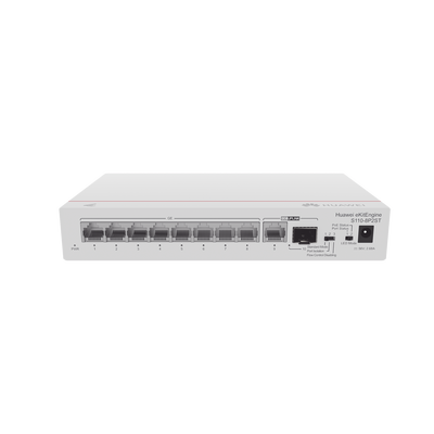 Switch Gigabit No Administrable PoE / 8 puertos 10/100/1000 Mbps (PoE) / 2 Puertos SFP Uplink / 124W