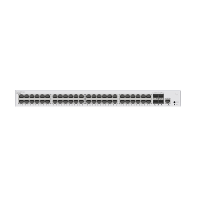 Switch Gigabit Administrable PoE Capa 2 / 48 puertos 10/100/1000 Mbps (PoE) / 4 Puertos SFP Uplink / 380W / PoE Perpetuo / Administración Nube Gratis