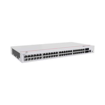 Switch Gigabit Administrable PoE Capa 2 / 48 puertos 10/100/1000 Mbps (PoE) / 4 Puertos SFP Uplink / 380W / PoE Perpetuo / Administración Nube Gratis