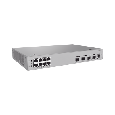 Switch Gigabit Administrable PoE Capa 2 / 8 puertos 10/100/1000 Mbps (PoE) / 4 Puertos SFP Uplink / 125W / PoE Perpetuo / Administración Nube Gratis