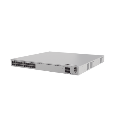 Switch Gigabit Administrable PoE Capa 3 / 24 puertos 1/2.5 Mbps (PoE) / 4 Puertos SFP+ Uplink / 400W / PoE Perpetuo / iStack / Administración Nube Gratis