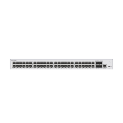 Switch Gigabit Administrable PoE Capa 3 / 48 puertos 10/100/1000 Mbps (PoE) / 4 Puertos SFP Uplink / 380W / PoE Perpetuo / iStack / Administración Nube Gratis