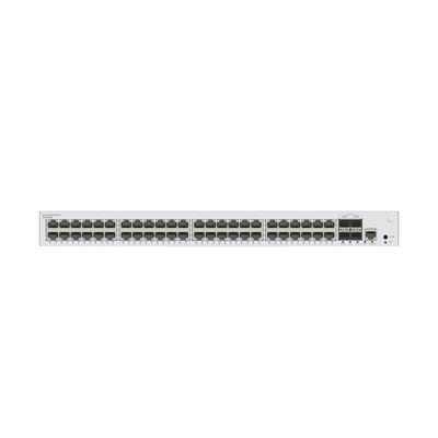 Switch Gigabit Administrable PoE Capa 3 / 48 puertos 10/100/1000 Mbps (PoE) / 4 Puertos SFP+ Uplink / 380W / PoE Perpetuo / iStack / Administración Nube Gratis