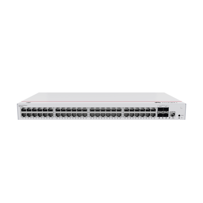 Switch Gigabit Administrable PoE Capa 3 / 48 puertos 10/100/1000 Mbps (PoE) / 4 Puertos SFP+ Uplink / 380W / PoE Perpetuo / iStack / Administración Nube Gratis