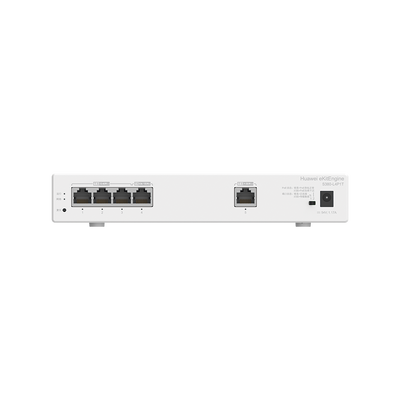 Router Multi-Servicio / 1 puerto 10/100/1000 Mbps(WAN) / 4 puertos 10/100/1000 Mbps(LAN) PoE / 50W / Rendimiento 1 Gbps / Controla hasta 32 APs / Hasta 150 Clientes / Administración Nube Gratis