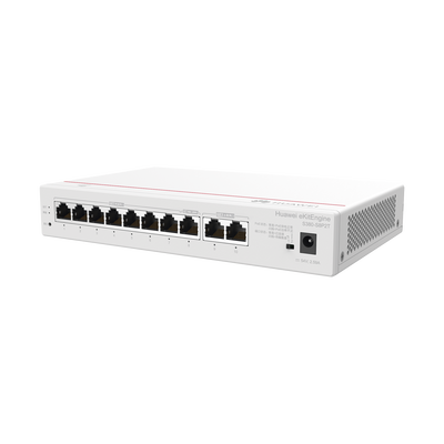 HUAWEI eKit - Router Multi-Servicio / 1 puerto 10/100/1000 Mbps(WAN) / 1 puerto 10/100/1000 Mbps(WAN/LAN) PoE / 7 puertos 10/100/1000 Mbps(LAN) PoE / 124W / Rendimiento 2 Gbps / Controla hasta 64 APs / Hasta 250 Clientes / Administración Nube Grati