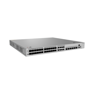 Switch Gigabit Administrable Capa 3 / 24 puertos SFP / 8 puertos 10/100/1000 Mbps (Combo) / 4 Puertos SFP+ / 2 Puertos SFP+ 12GE Stack / iStack /Administración Nube Gratis