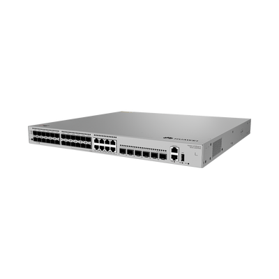 Switch Gigabit Administrable Capa 3 / 24 puertos SFP / 8 puertos 10/100/1000 Mbps (Combo) / 4 Puertos SFP+ / 2 Puertos SFP+ 12GE Stack / iStack /Administración Nube Gratis