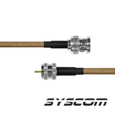 Jumper de 30cm con cable Cable LP142 con conectores BNC MACHO/MINI UHF MACHO.