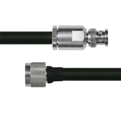 Cable Coaxial RG-214/U de 110 cm, en 50 Ohm, 0.425", CD-4 GHz, con Conectores BNC Macho a N Macho.