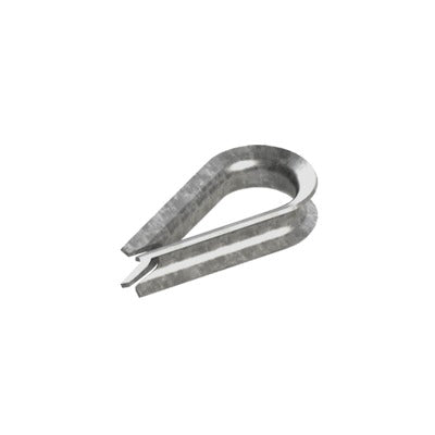 Guardacabo/Cuello/Rozadera para cable de 3/16". Fabricado de Acero Acabado Galvanizado