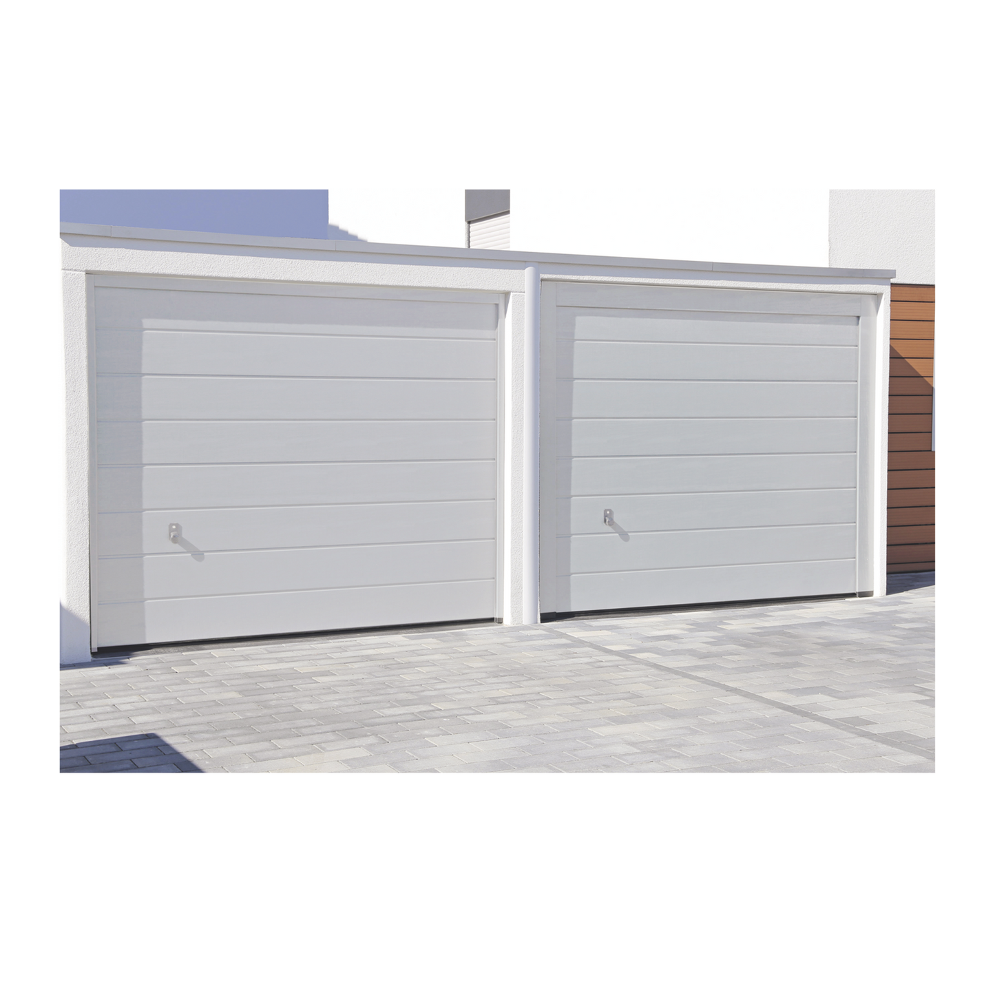 Sección para puerta de Garage / Lisa / Color blanco / Para GARAGE97 / Estilo Americana.
