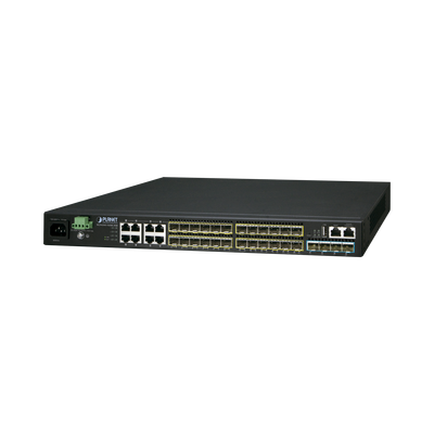 Switch Administrable L3 16-Puertos 100/1000X SFP, 8-Puertos Gigabit TP/SFP, 4-Puertos 10G SFP+ Stackable