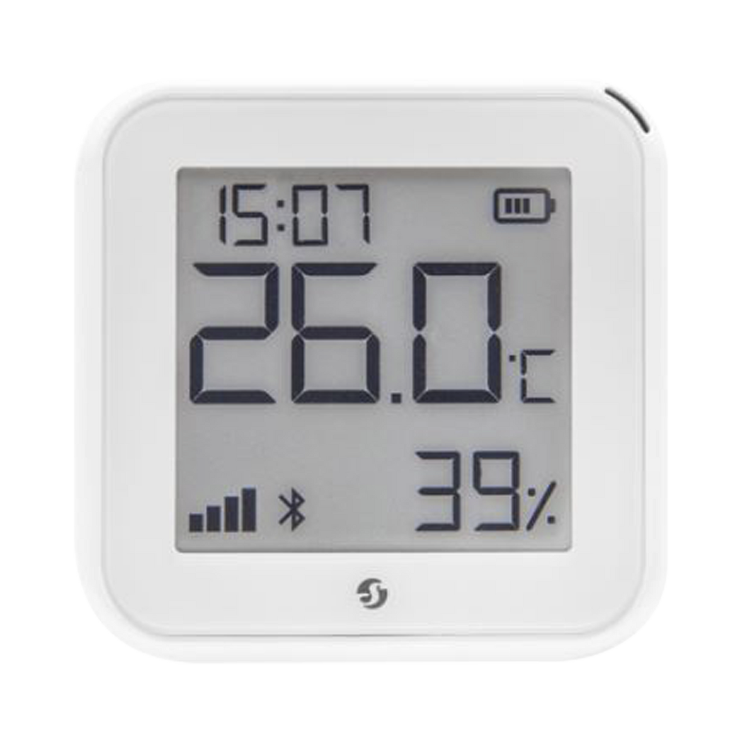 Pantalla Sensor de temperatura y humedad, inteligente e inalámbrico, integrable a la App de Shelly.