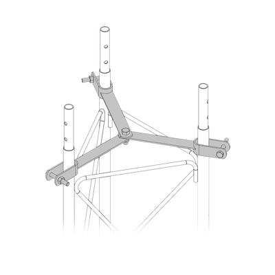 Brida para sujeción de retenida compatible con tramos STZ60G, Galvanizado por Inmersión en Caliente.