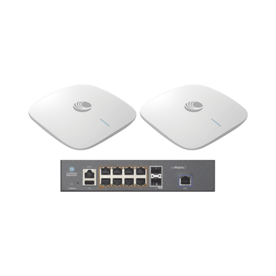 Starter Kit Wi-Fi Empresarial de 2 Access Point XV2-2X y 1 Switch PoE EX1010P