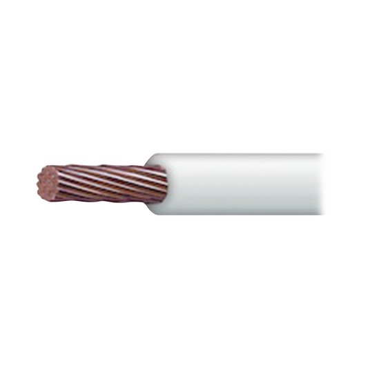 Cable Eléctrico de Cobre Recubierto THW-LS Calibre 2 AWG 19 Hilos Color Blanco (100 metros)