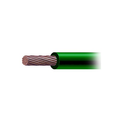 6 AWG / Cable Eléctrico / 1 Conductor /  Cobre /  Recubierto THW-LS / 19 Hilos / Color Verde / 100 metros