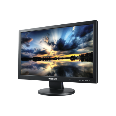 Monitor Profesional FULL HD LED de 22" con cristal templado ideal para Videovigilancia / Uso 24/7 / Resolución 1920x1080 / Entradas de video HDMI, VGA y BNC.