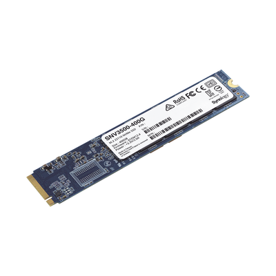 SSD 400GB NVMe M.2 22110, diseñada para Synology NAS con ranuras M.2 integradas