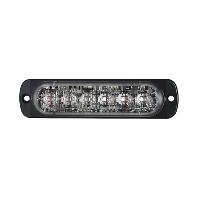 Luz Auxiliar de 12 LED, Ambar/Claro, SAE, Bisel Negro, Lente Transparente