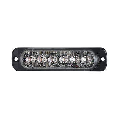 Luz Auxiliar de 12 LED, Ambar/Claro, SAE, Bisel Negro, Lente Transparente